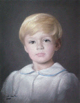 A little boy with blond hair